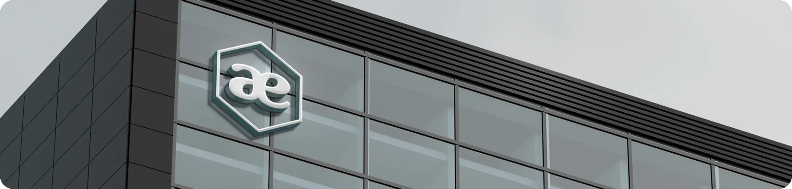 Edificio corporativo con el logotipo de Aislaenergy